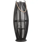 Beliani Laterne TAHITI 72 cm Schwarz