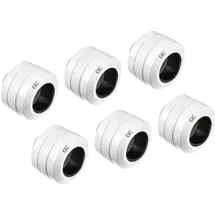 Alphacool Eiszapfen PRO 16mm HardTube Fitting G1/4 - White, Verbindung - weiß, 6er Pack Fittings