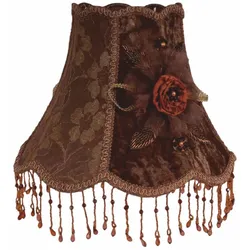 Casa Padrino Barock Samt Lampenschirm Braun 29 cm - Barock Deko Accessoires