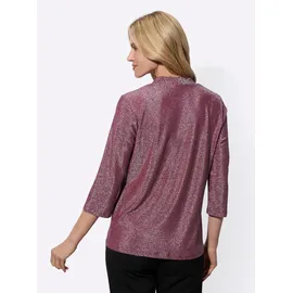 Sieh an! 2-in-1-Shirt in bordeaux-silberfarben | Gr.: 38