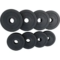 Gorilla Sports Hantelscheibenset Olympia Hantelscheibe 30 kg schwarz