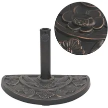 vidaXL Schirmständer Harz Halbrund 9 kg Bronze
