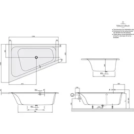 Villeroy & Boch Loop & Friends Eckbadewanne 135 x 175 cm (UBA175LFS9LIV01)