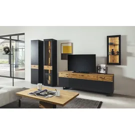 Höffner Wohnkombination , grau , Maße (cm): B: 240 H: 201 T: 50.0