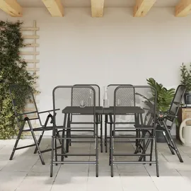 vidaXL Garten-Essgruppe 7-tlg. Anthrazit Streckgitter