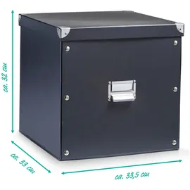 Zeller Aufbewahrungsbox 33 x 32 x 33,5 cm 1-tlg. schwarz