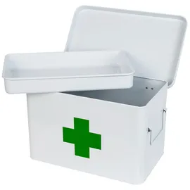 HMF Hausapotheke Metall Medikamenten Aufbewahrung | 32,5 x 20 x 20,5 cm