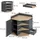 Vicco Wickelkommode Aria, Anthrazit/Artisan/Artisan-Eiche, 85 x 90 cm mit Regalen und 4 Schubladen,