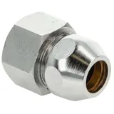 tecuro gerade Quetschverschraubung Ø 12 mm x G 1/2 Zoll Ig, flachdichtend, Messing verchromt