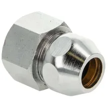 tecuro gerade Quetschverschraubung Ø 12 mm x G 1/2 Zoll Ig, flachdichtend, Messing verchromt