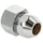 tecuro gerade Quetschverschraubung Ø 12 mm x G 1/2 Zoll Ig, flachdichtend, Messing verchromt