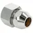 tecuro gerade Quetschverschraubung Ø 12 mm x G 1/2 Zoll Ig, flachdichtend, Messing verchromt