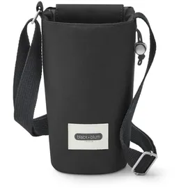 Black+Blum BLACK + BLUM Isolierte Flaschen-Tasche, Schwarz, Nachhaltige Lunchbag aus recyceltem PET, Perfekt für Getränke unterwegs, Wasserabweisend & auslaufsicher, Ideal für Arbeit, Wandern & Festivals