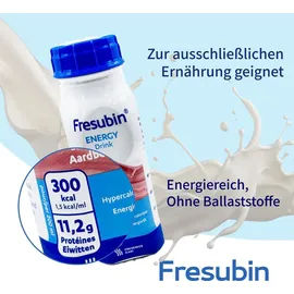 Fresenius Fresubin ENERGY Drink Erdbeere | Trinknahrung hochkalorischer Energy Drink Erdbeere 6x4x200ml Trinkflasche