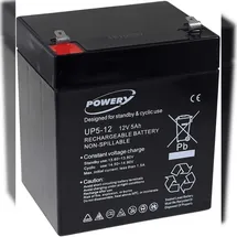 Powery Blei-Gel Akku UP5-12 12V 5000 mAh 1 St.