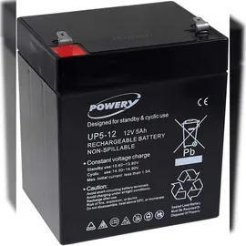 Powery Blei-Gel Akku UP5-12 12V 5000 mAh 1 St.