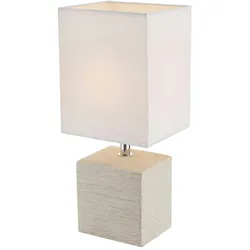 etc-shop Tisch Lampe Fernbedienung Wohn Zimmer Textil Lese Lampe dimmbar im Set inkl. RGB LED Leuchtmittel