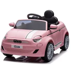 Chipolino Kinder Elektroauto Fiat 500 Fernbedienung, Sicherheitsgurt, MP3, USB pink