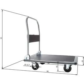 Tectake tectake® Plattformwagen mit Bremsen