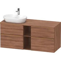 Duravit D-Neo Konsolenwaschtischunterbau wandhängend Nussbaum Matt 1400x550x664 mm - DE4970L04790000 DE4970L04790000