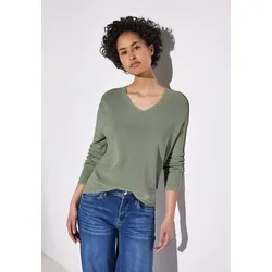 STREET ONE Strickpullover, mit metallisierten Fasern STREET ONE dusty milky green 46