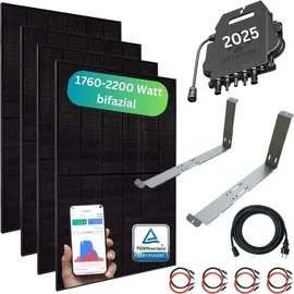 myvoltaics MyCarport Balkonkraftwerk bifazial 1760 W inkl. Hoymiles Wechselrichter 800 W