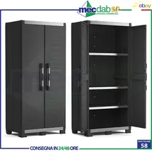 KETER Kunststoff-Mehrzweckschrank 54 x 89 x 188 cm Schwarz