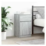 vidaXL Nachttische 2 Stk. Grau Sonoma 39x35x65 cm Holzwerkstoff