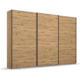 RAUCH "Kleiderschrank Schrank Garderobe Wäscheschrank Ankleide OTELI", braun (eiche artisan), B:271cm H:210cm T:68cm, Holzwerkstoff, Schränke, Schwebetürenschrank, in verschiedenen Dekor- und Hochglanzfarben