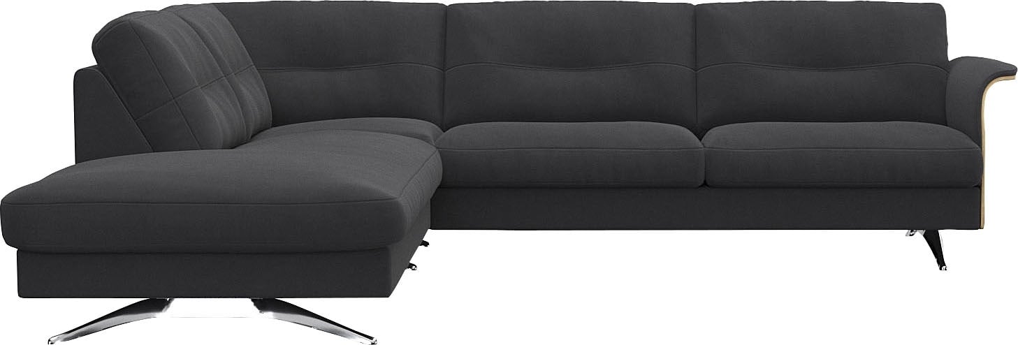 FLEXLUX Ecksofa »Glow«, Skandinavisches Design, In hochwertiger Verarbeitung FLEXLUX Gorilla Black