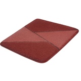 Kleine Wolke Badematte »Hailey«, Höhe 20 mm, rutschhemmend beschichtet, fußbodenheizungsgeeignet, Badteppich, modernes Design, Hoch-Tief Effekt, waschbar, rot