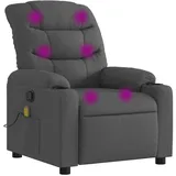 vidaXL Massagesessel mit verstellbarer Rückenlehne Polyester 50 x 80,5 x 147 cm Dunkelgrau
