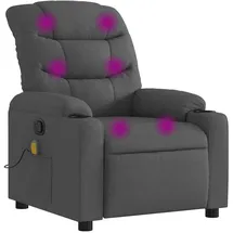 vidaXL Massagesessel mit verstellbarer Rückenlehne Polyester 50 x 80,5 x 147 cm Dunkelgrau