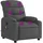 vidaXL Massagesessel mit verstellbarer Rückenlehne Polyester 50 x 80,5 x 147 cm Dunkelgrau