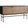 SalesFever Sideboard Schwarz/Eiche Echtholzfurnier 395875