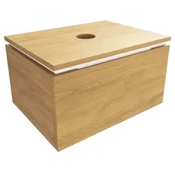 Badezimmerschrank mit Deckel SAT Feel 60x30x46 cm Eiche honig matt SATFEEL60DMD