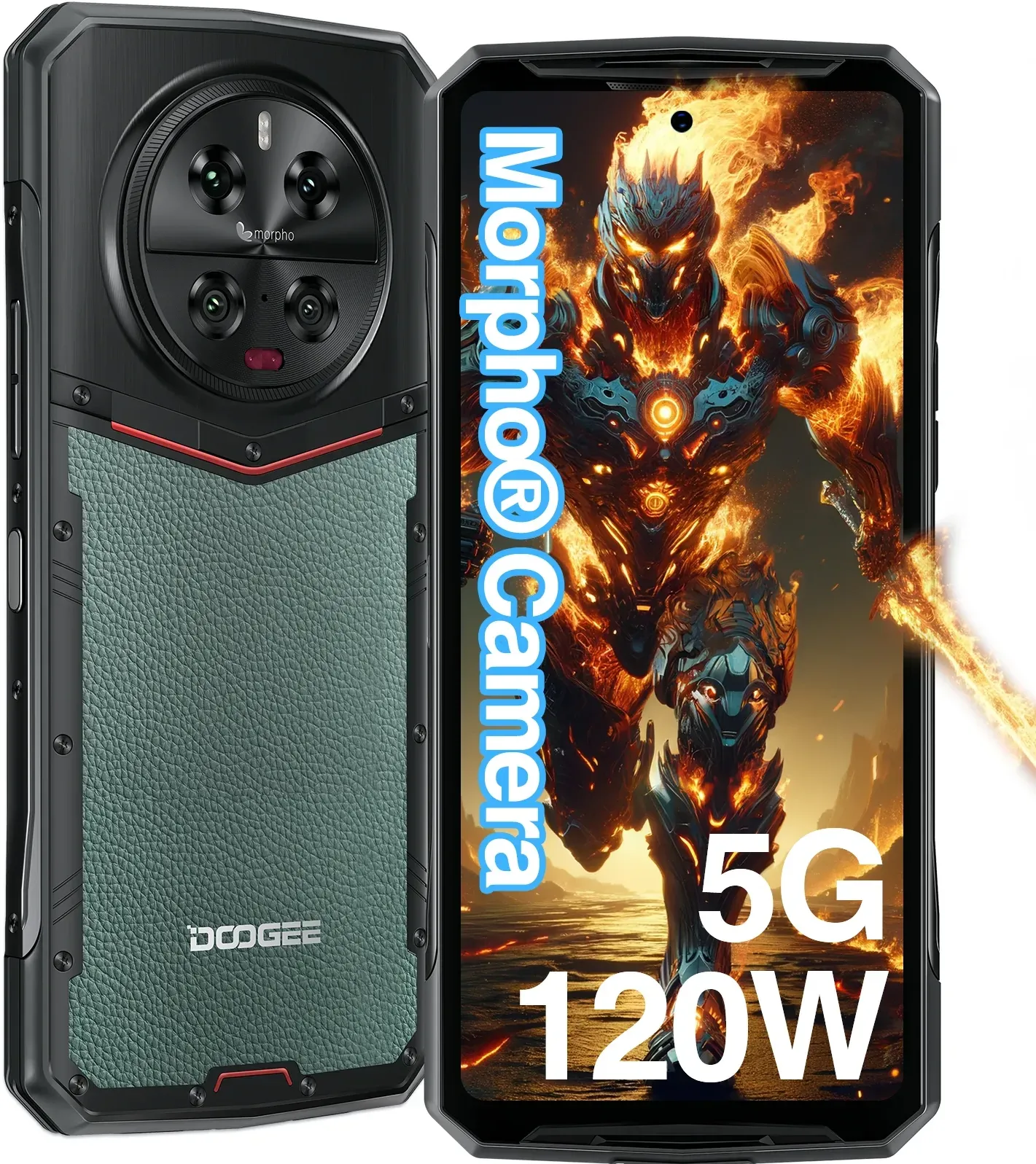 Globale Version Doogee Dk 10 5g Robustes Telefon 6,67 Zoll 120 Hz 2,5K Amoled Dimensity 8020 Morpho Kamera 50 MP 120 W 12 GB + 512 GB Smartphone