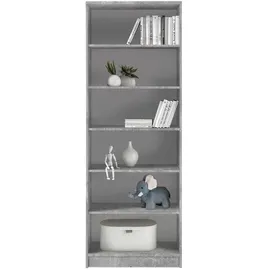 Die Möbelfundgrube Bücherregal OPTIMUS 72 x 34 x 198 cm Grau