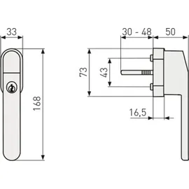 ABUS Abschließbarer Fenstergriff FG400 Schwarz
