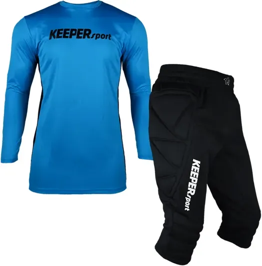KEEPERSport Torwarttrikot Set Langarm Kids Blau F904