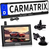 CARMATRIX Rückfahrkamera Funk mit Monitor
