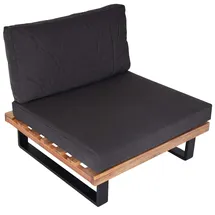 Mendler HWC-H54 Loungesessel hellbraun/dunkelgrau