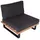 Mendler HWC-H54 Loungesessel hellbraun/dunkelgrau