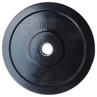 Sport-Thieme Hantelscheibe Bumper Plate Hantelscheibe 5 kg schwarz
