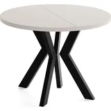 WFL GROUP Runder Esstisch 80 x 77 x 80 cm beige