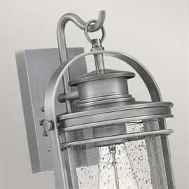 quintiesse Außenleuchte Aluminium Glas 38,2 cm E27 IP44 grau transparent