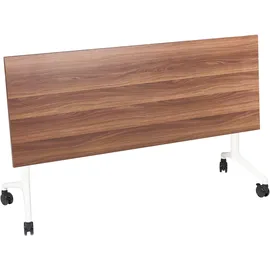 Beliani Zusammenklappbarer Schreibtisch Cavi Dunkelbraun 160 cm) 60 cm