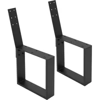 ML-Design 2 Stück Bankbeine aus Stahl Massiv 40x78,5cm Schwarz