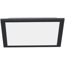 just light. Just Light LED-Deckenleuchte FLAT 1-flammig quadratisch schwarz