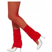 Festivalartikel Kostüm NEONFARBE KNIESTRÜMPFE SOCKEN 80ER JAHRE rot